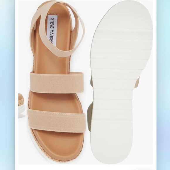 🚨 SOLD 🚨 Bandi Ankle Strap Wedge Sandal - Steve Madden - Tan - 8 - Picture 6 of 15